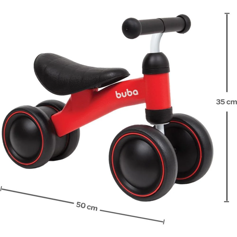 BICICLETA INFANTIL EQUILIBRIO C/4 RODAS VERMELHA BUBA (UNIDADE) - imagem 9