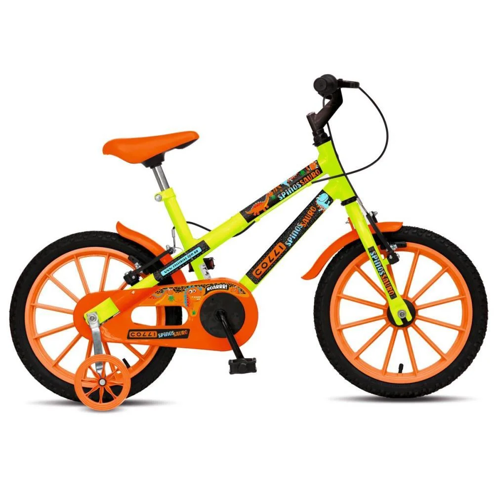 BICICLETA INFANTIL ARO 16 SPINOSSAURO AMARELO NEO COLLI BIKE (UNIDADE) - imagem 3