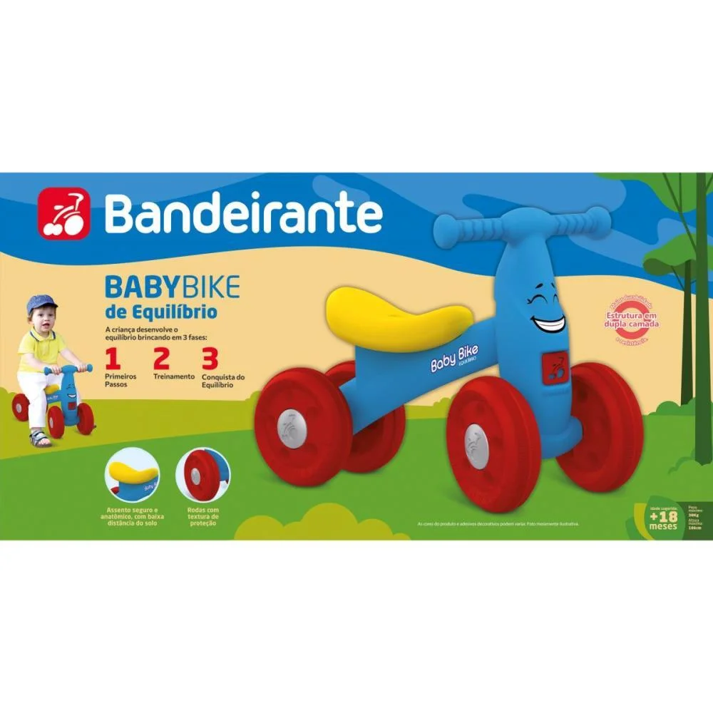 BICICLETA INFANTIL BABY BIKE EQUILIBRIO AZUL BANDEIRANTE (UNIDADE) - imagem 8