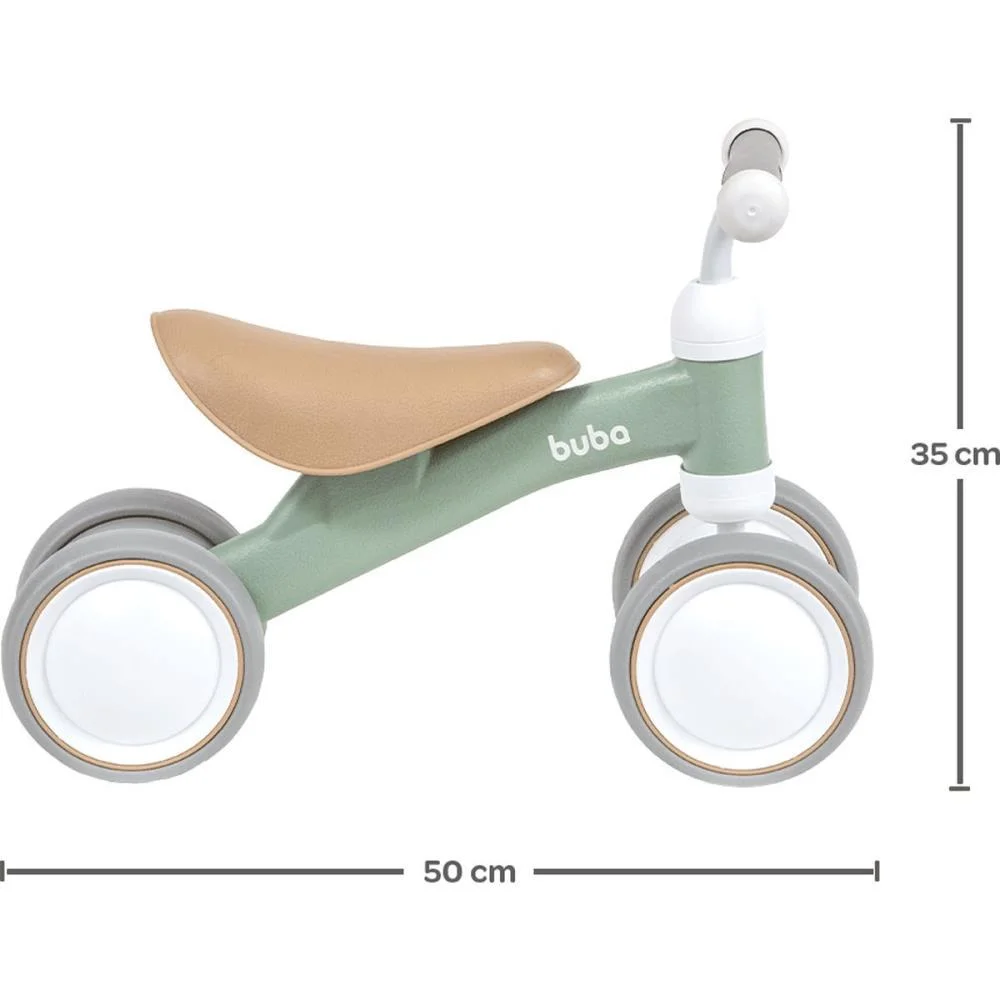BICICLETA INFANTIL EQUILIBRIO C/4 RODAS VERDE BUBA (UNIDADE) - imagem 4