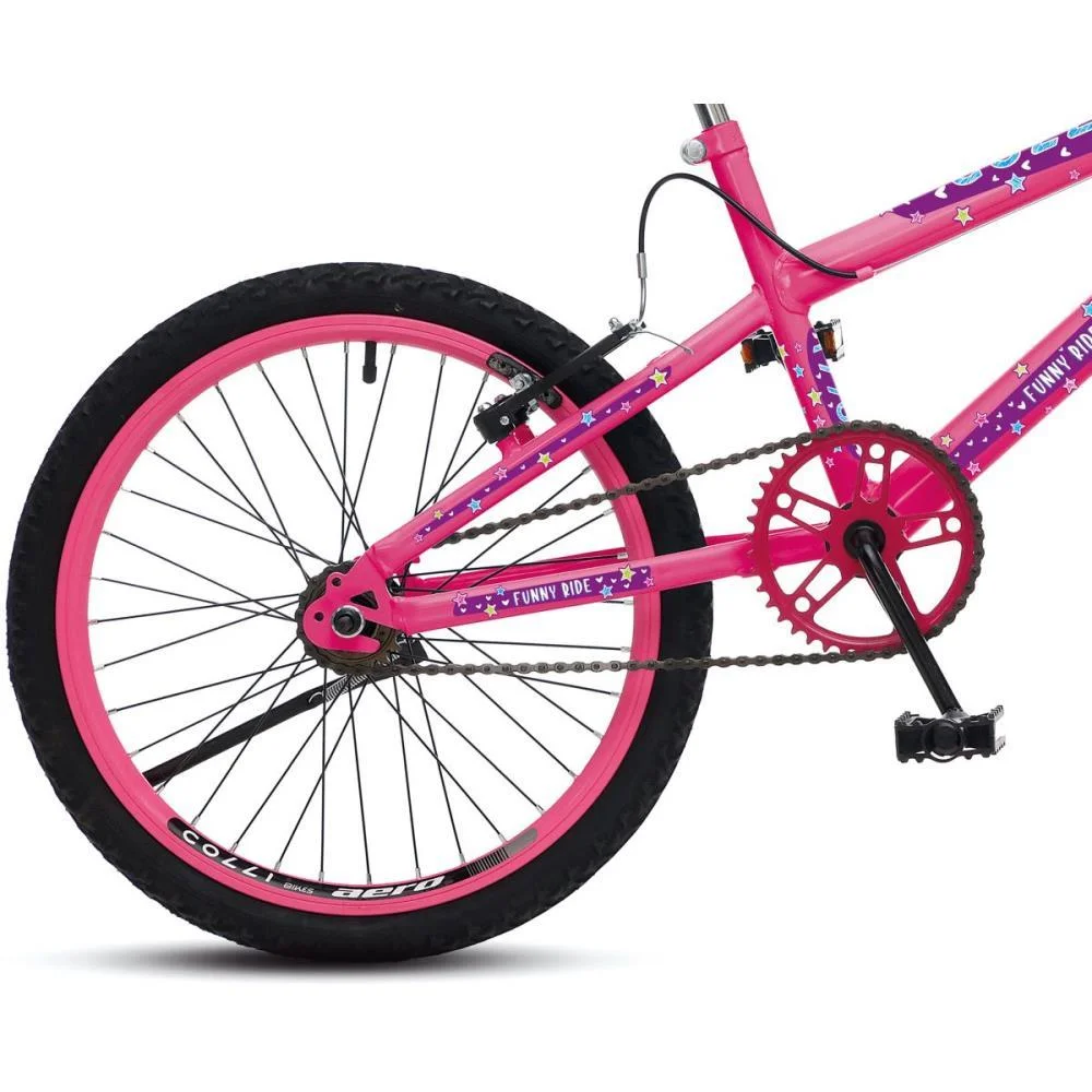 BICICLETA ARO 20 JULLY ROSA NEON C/CESTI COLLI BIKE (UNIDADE) - imagem 7