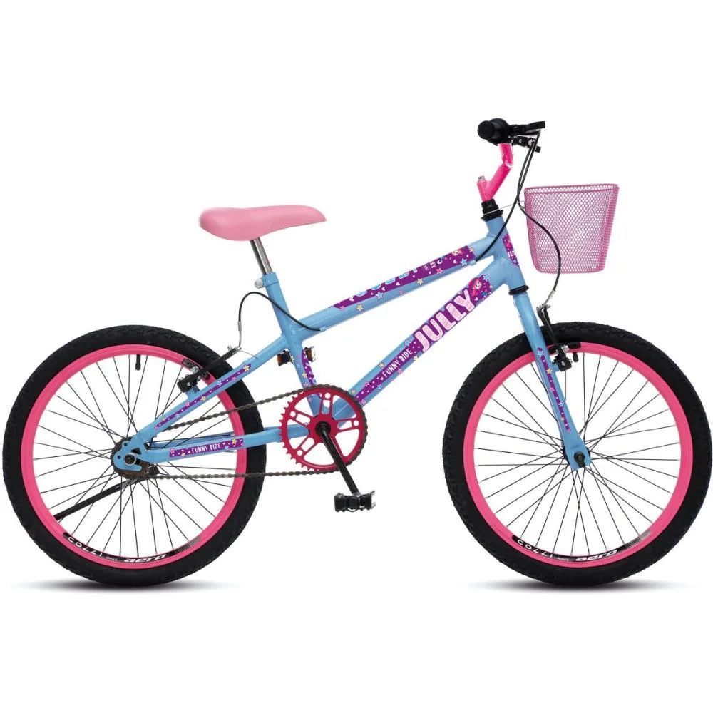 BICICLETA ARO 20 JULLY AZUL C/CESTINHA COLLI BIKE (UNIDADE) - imagem 2