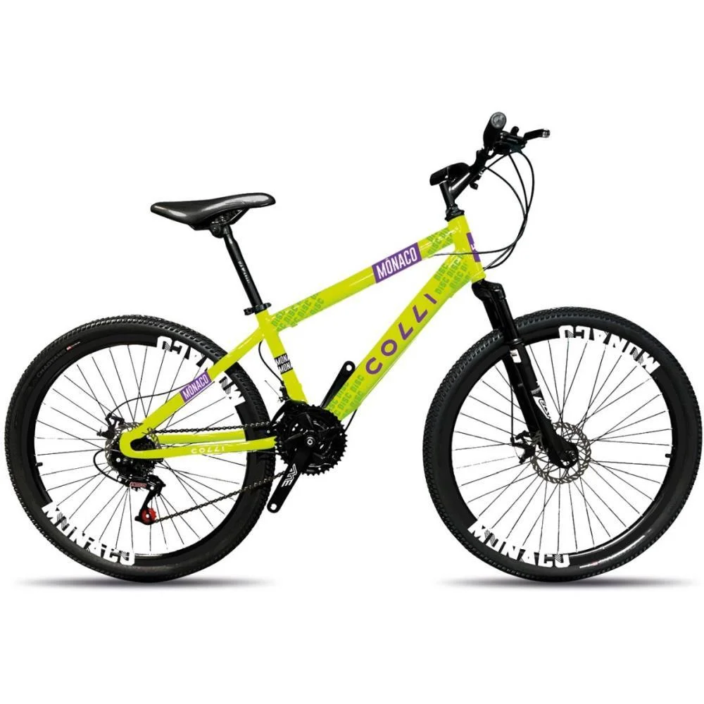 BICICLETA ARO 26 MONACO AMARELO NEON COLLI BIKE (UNIDADE) - imagem 3