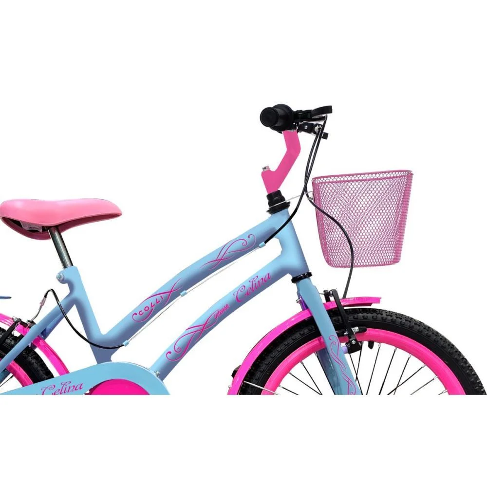 BICICLETA ARO 20 CELINA C/CESTA AZUL/RS COLLI BIKE (UNIDADE) - imagem 4