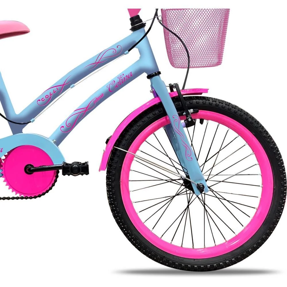 BICICLETA ARO 20 CELINA C/CESTA AZUL/RS COLLI BIKE (UNIDADE) - imagem 5