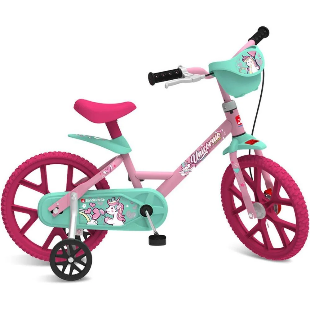 BICICLETA INFANTIL ARO 14 UNICORNIO BANDEIRANTE (UNIDADE) - imagem 2