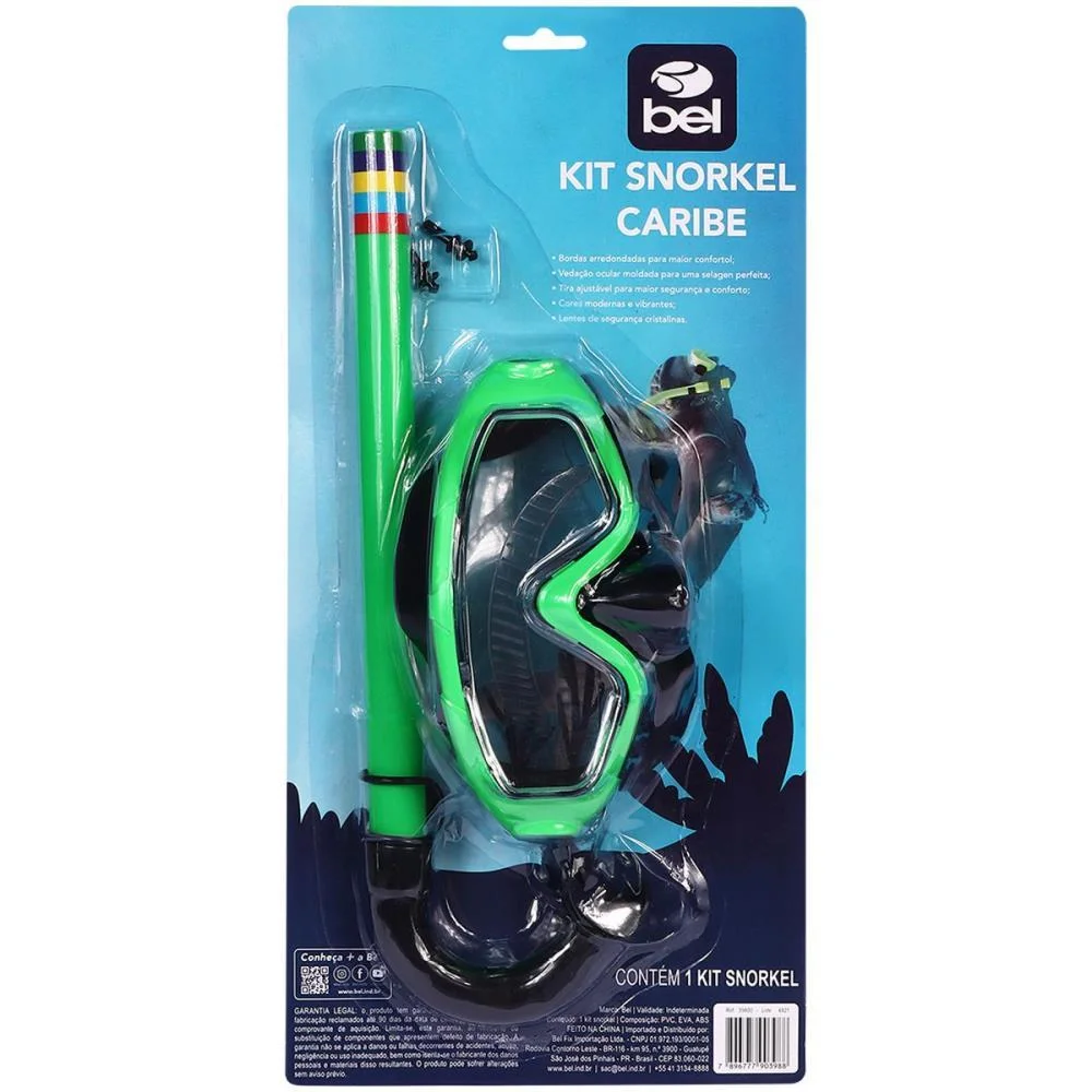 ACESSORIO P /PISCINA/PRAIA SNORKEL KIT C/MASCARA CARIBE BEL (UNIDADE) - imagem 6