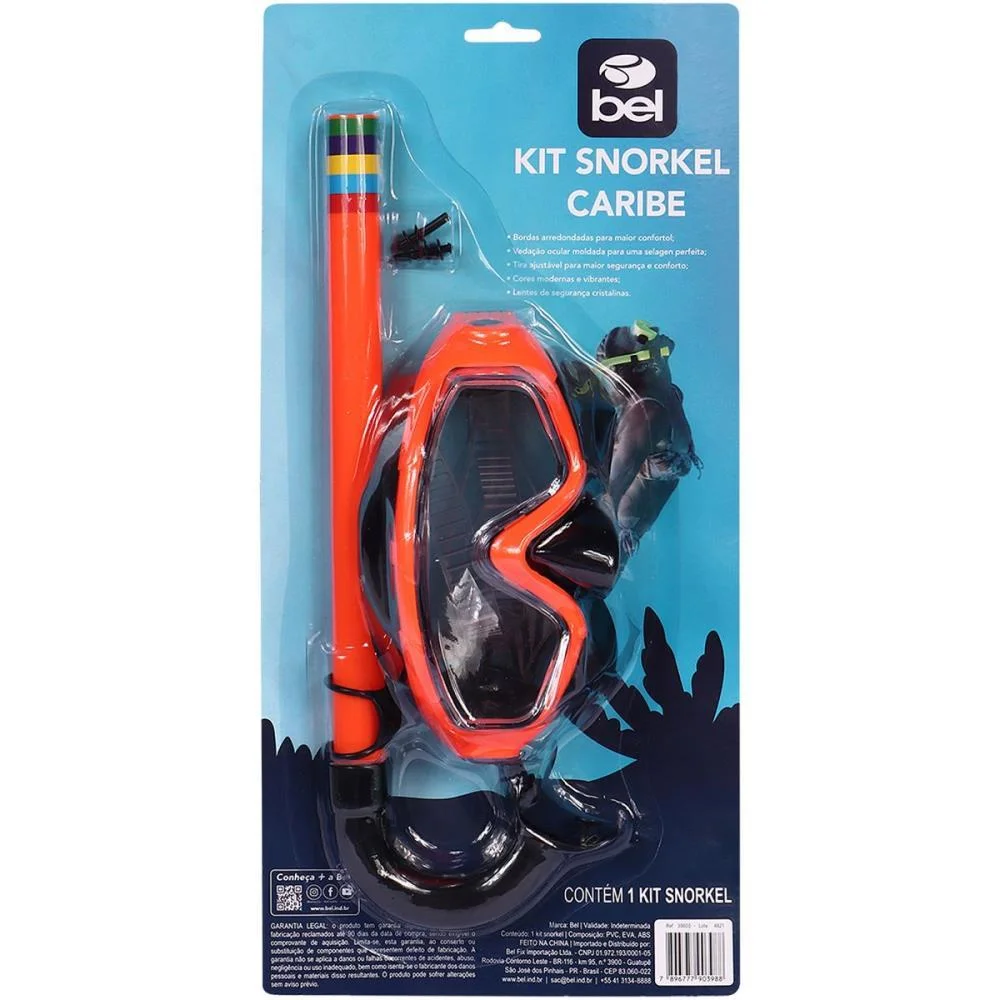 ACESSORIO P /PISCINA/PRAIA SNORKEL KIT C/MASCARA CARIBE BEL (UNIDADE) - imagem 7