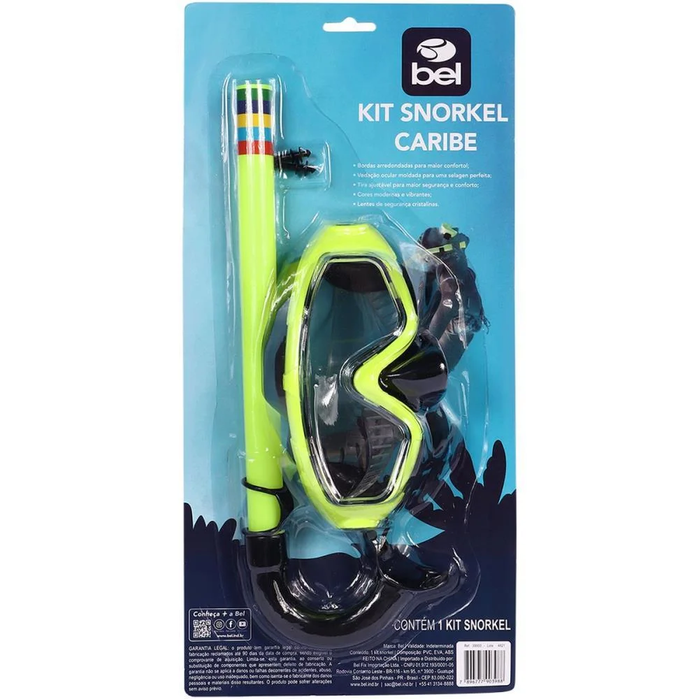 ACESSORIO P /PISCINA/PRAIA SNORKEL KIT C/MASCARA CARIBE BEL (UNIDADE) - imagem 8