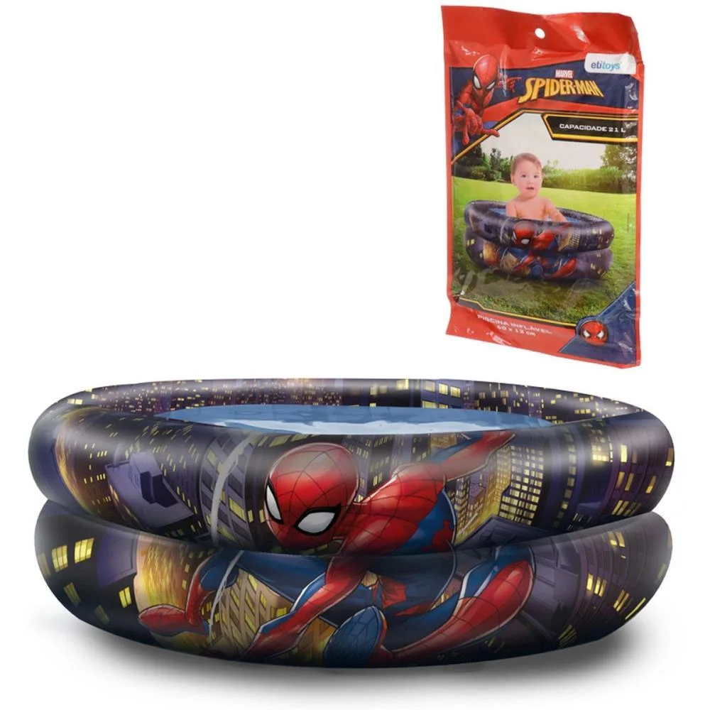 PISCINA SPIDER-MAN INFLAVEL 21 LITROS ETITOYS (UNIDADE) - imagem 3