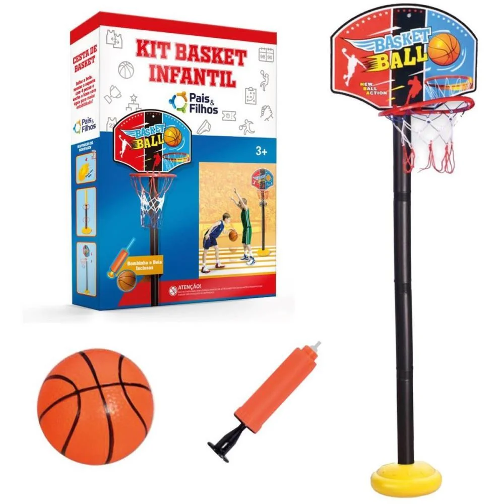 TABELA DE BASQUETE KIT BASQUETE TABELA+BOLA PAIS E FILHOS (UNIDADE) - imagem 4