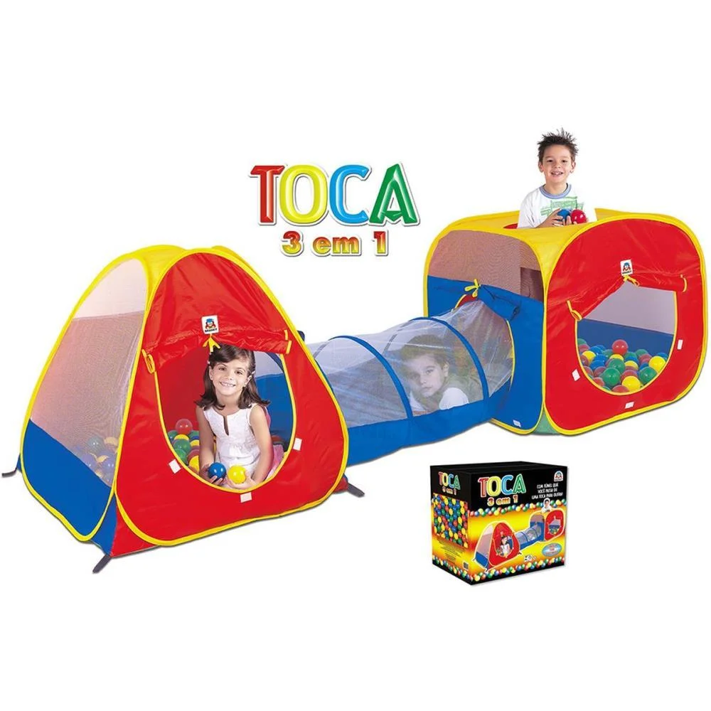 BARRACA INFANTIL 3 EM 1 C/150 BOLINHAS BRASKIT (UNIDADE) - imagem 2