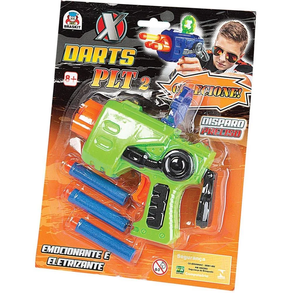 LANCADOR X DARTS PLT 2 C/3 DARDOS BRASKIT (UNIDADE) - imagem 3