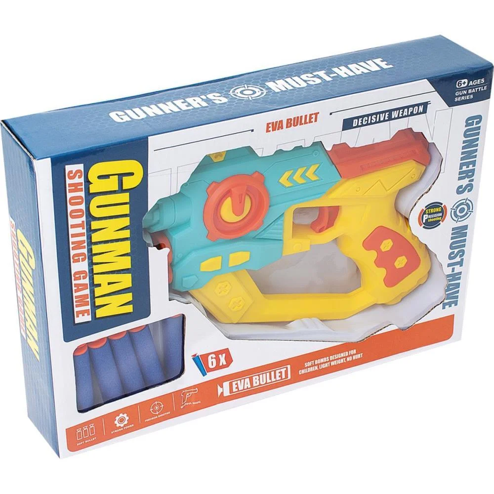 LANCADOR DISPARADOR GUNMAN 6DARDOS 22CM SAMBA TOYS (UNIDADE) - imagem 3