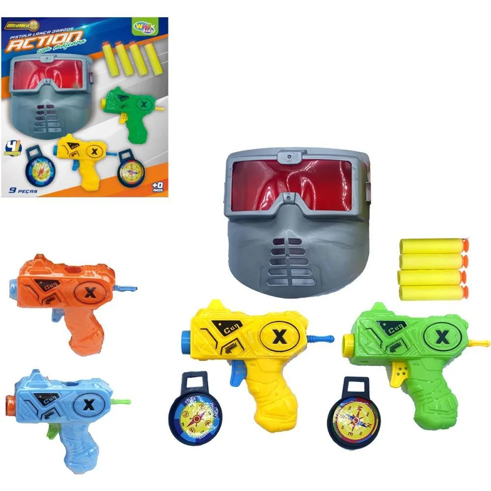 LANCADOR DARDO DUPLO C/MASCARA 9PCS (S) WELLMIX (BLISTER) - imagem 2