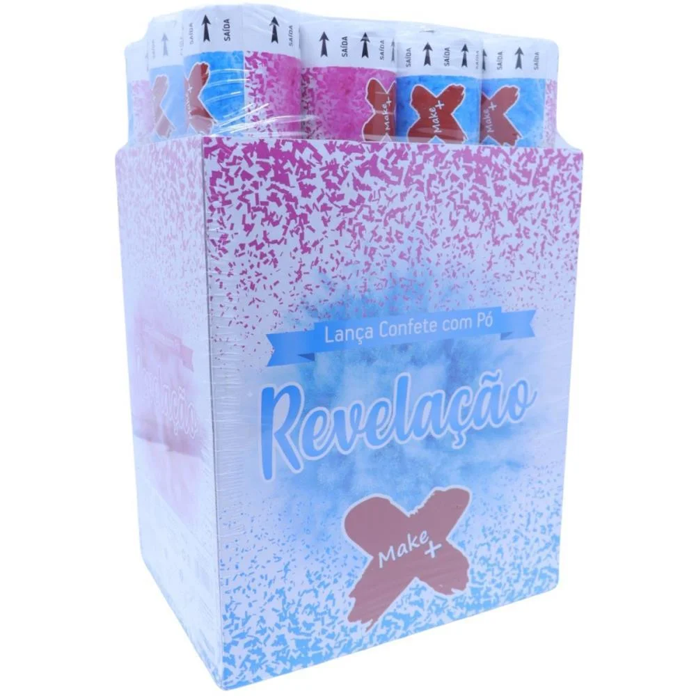 LANCADOR DE CONFETE LANCA CONFETE C/PO AZ REVELACA MAKE+ (DP.C/12) - imagem 7