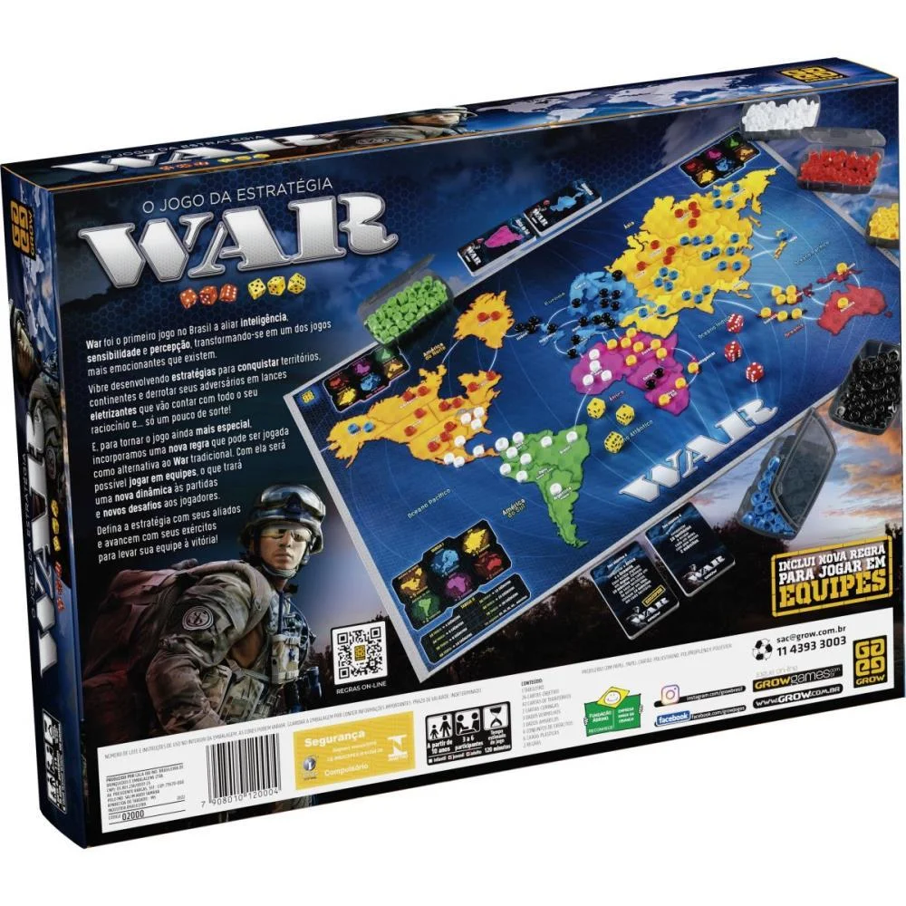 JOGO DE TABULEIRO WAR GROW (UNIDADE) - imagem 5
