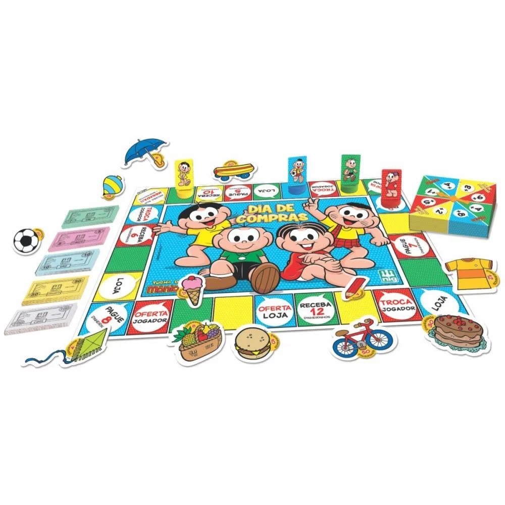 JOGO DE TABULEIRO T. DA MONICA DIA DE COMPRAS NIG BRINQUEDOS (UNIDADE) - imagem 4