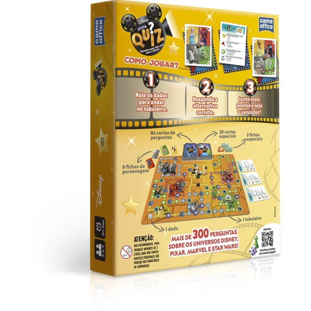 JOGO DE TABULEIRO QUIZ DA DISNEY TOYSTER (UNIDADE) - imagem 5