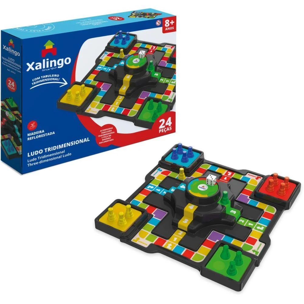 JOGO DE TABULEIRO LUDO TRIDIMENSIONAL XALINGO (UNIDADE) - imagem 4