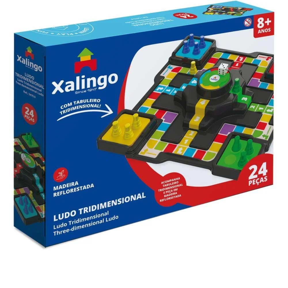JOGO DE TABULEIRO LUDO TRIDIMENSIONAL XALINGO (UNIDADE) - imagem 5