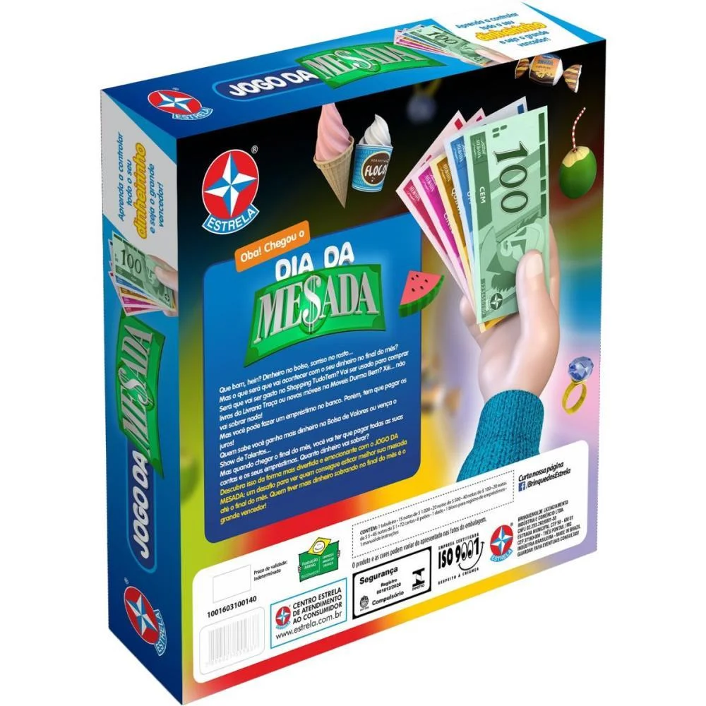 JOGO DE TABULEIRO JOGO DA MESADA ESTRELA (UNIDADE) - imagem 4