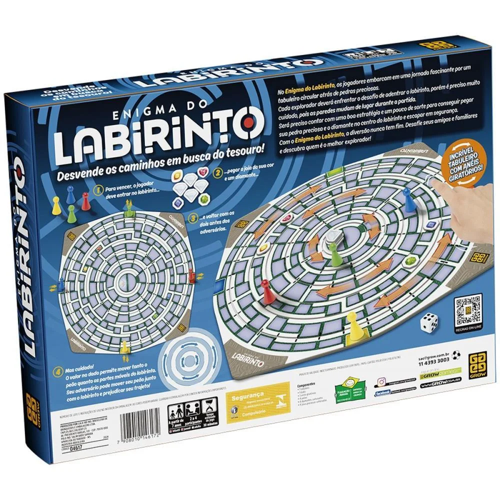 JOGO DE TABULEIRO ENIGMA DO LABIRINTO GROW (UNIDADE) - imagem 5