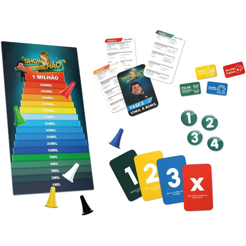 JOGO DE TABULEIRO SHOW DO MILHAO PAIS E FILHOS (UNIDADE) - imagem 4