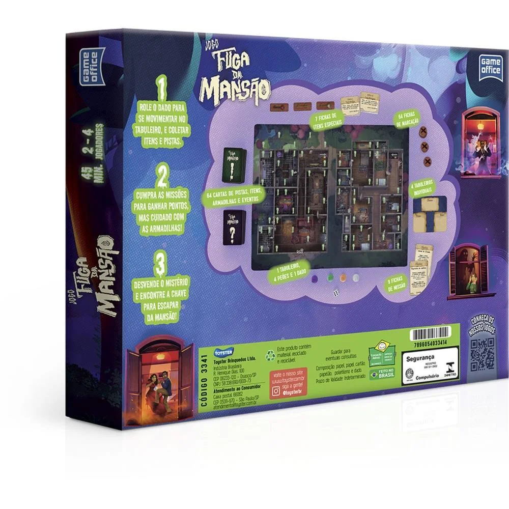 JOGO DE TABULEIRO FUGA DA MANSAO TOYSTER (UNIDADE) - imagem 4