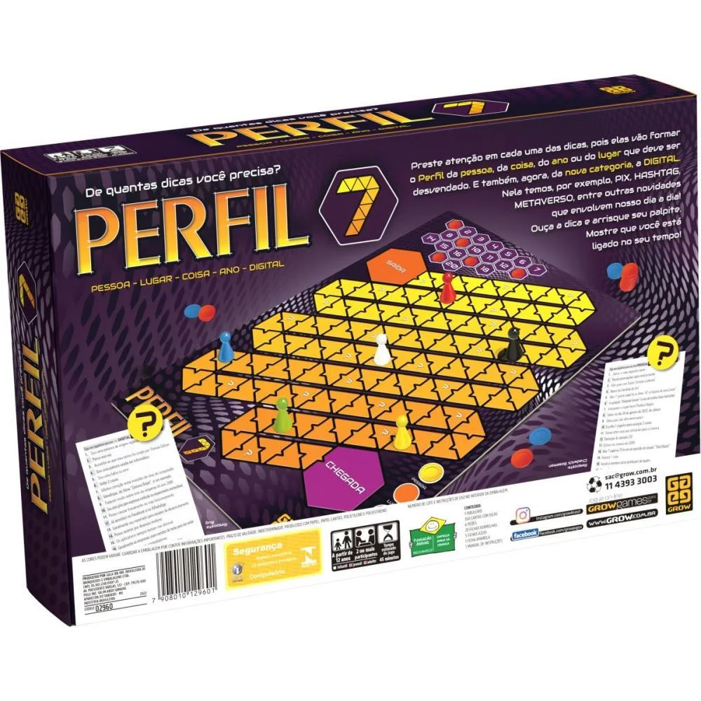 JOGO DE TABULEIRO PERFIL 7 GROW (UNIDADE) - imagem 5