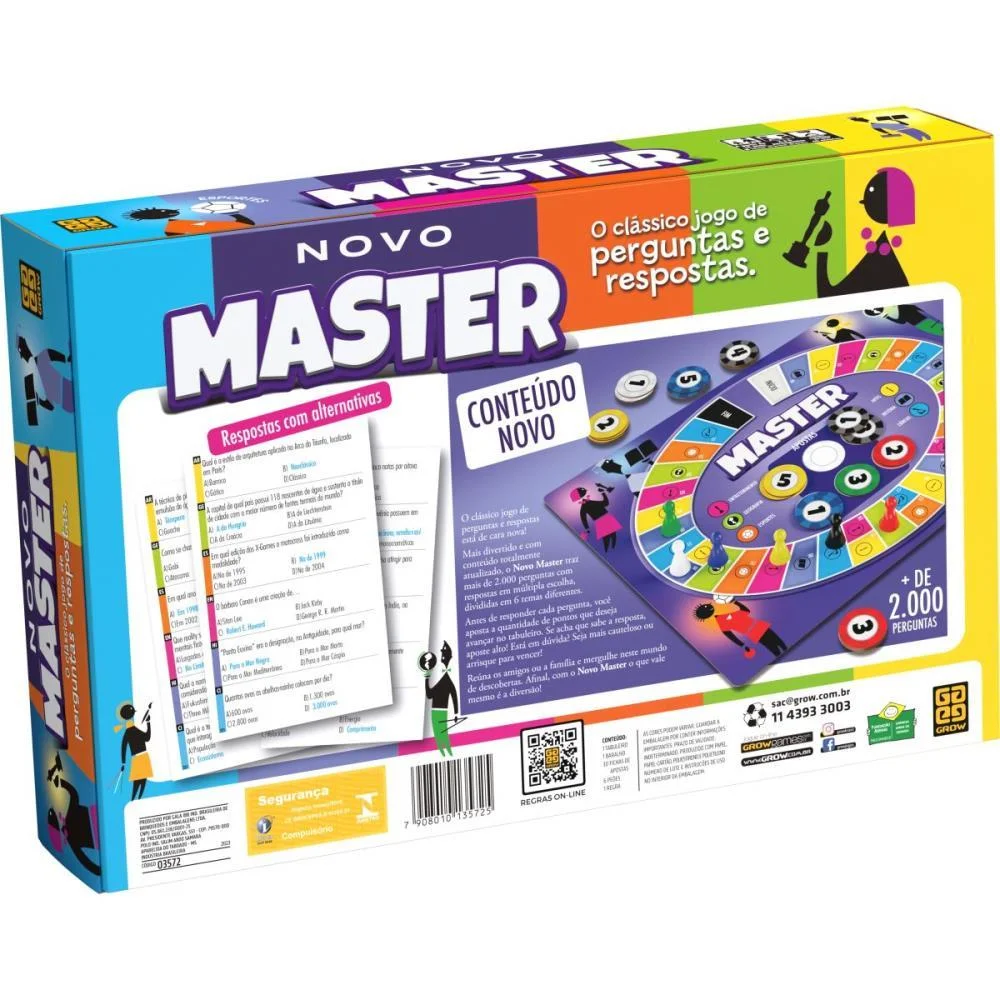 JOGO DE TABULEIRO MASTER PERGUNTAS E RESPOSTAS GROW (UNIDADE) - imagem 5