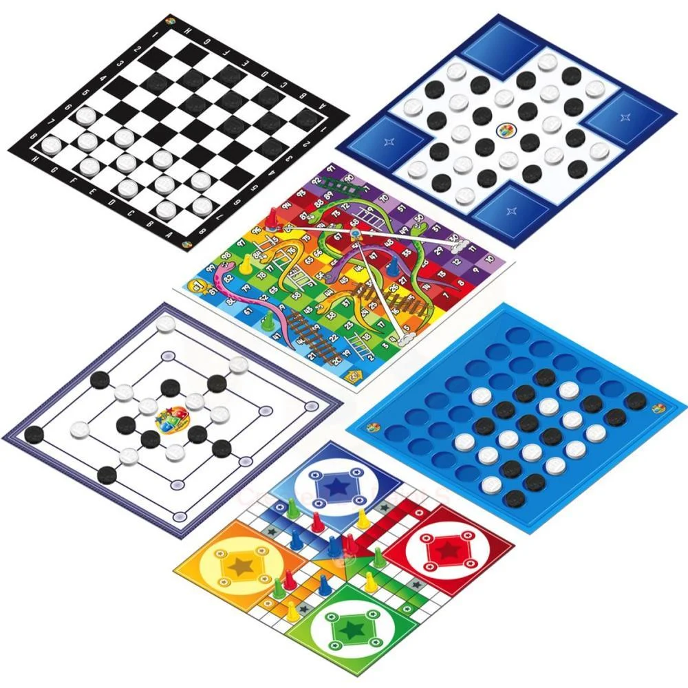 JOGO DE TABULEIRO 6 EM 1 CLUBE DO JOGO (DAMA/TRI GGB PLAST (UNIDADE) - imagem 3