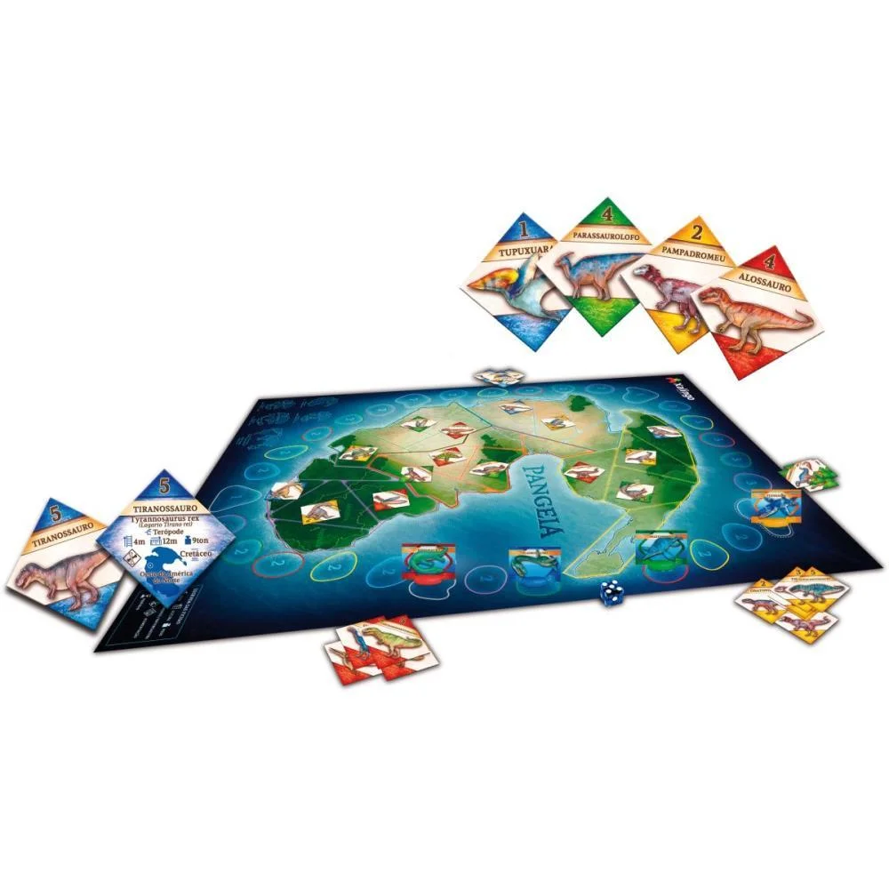 JOGO DE TABULEIRO DINOSSAURO PANGEIA 55 PECAS XALINGO (UNIDADE) - imagem 3