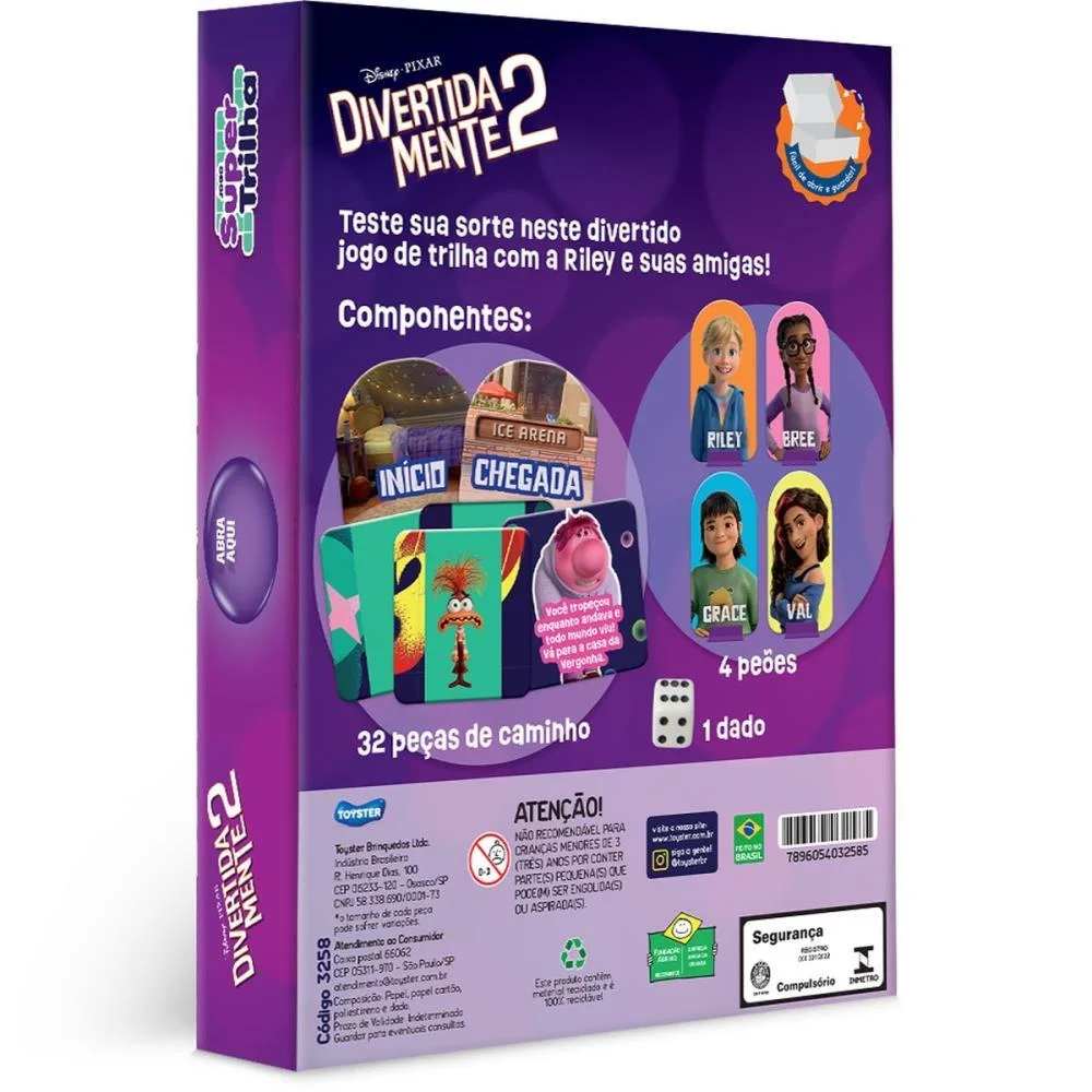 JOGO DE TABULEIRO DIVERTIDAMENTE SUPER TRILHA TOYSTER (UNIDADE) - imagem 4