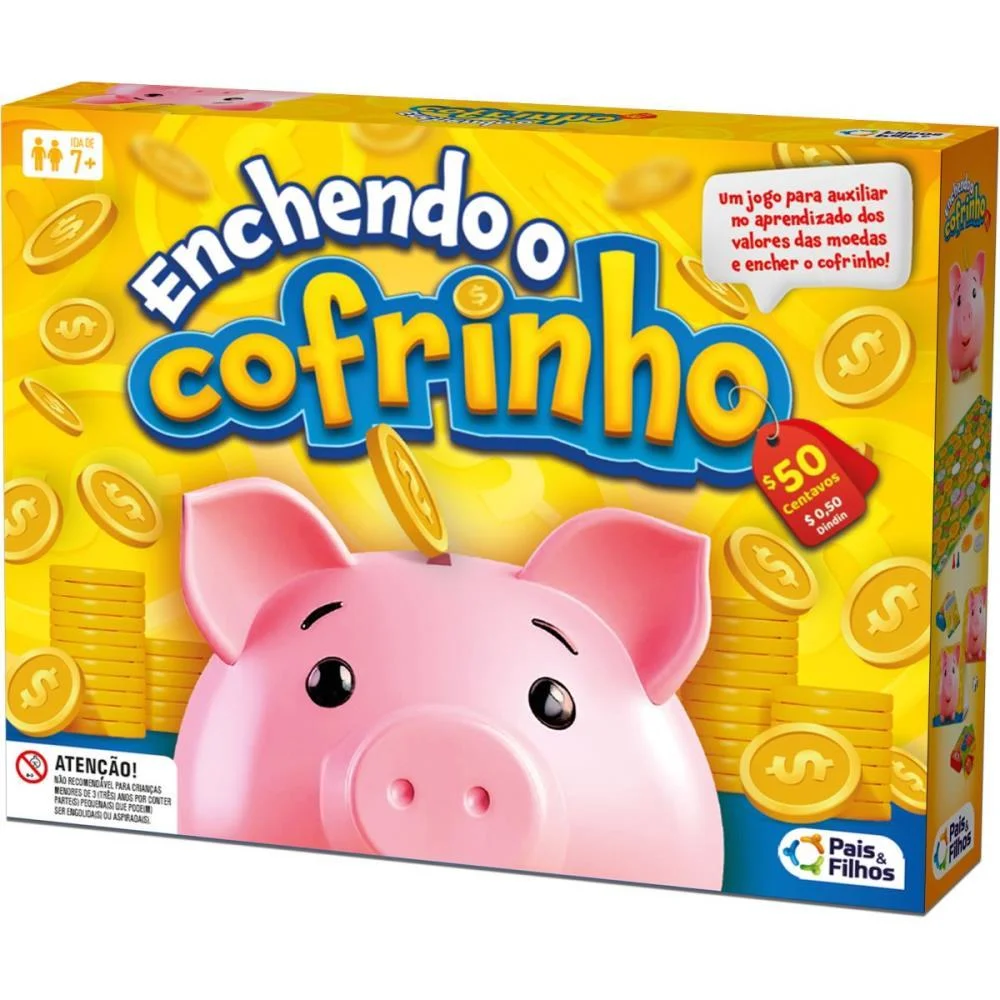 JOGO DE TABULEIRO ENCHENDO O COFRINHO PAIS E FILHOS (UNIDADE) - imagem 4