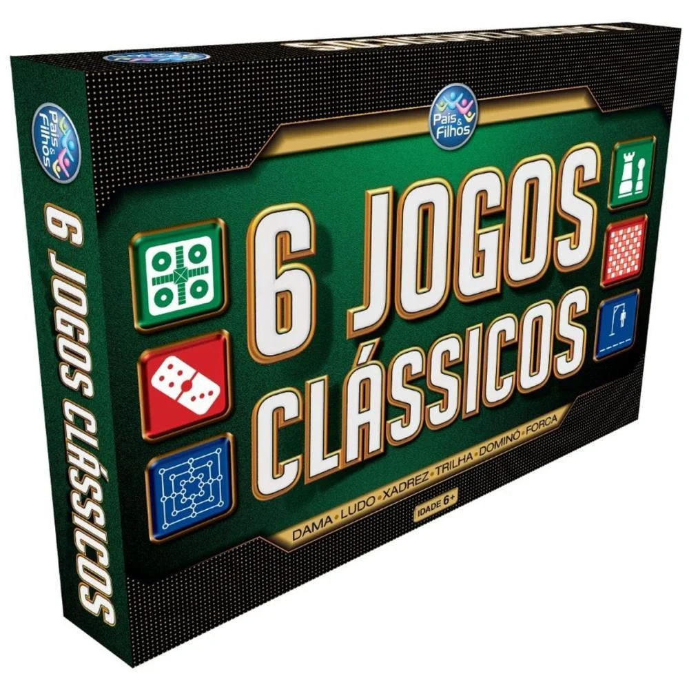 JOGO DE TABULEIRO 6 JOGOS CLASSICOS PAIS E FILHOS (UNIDADE) - imagem 5