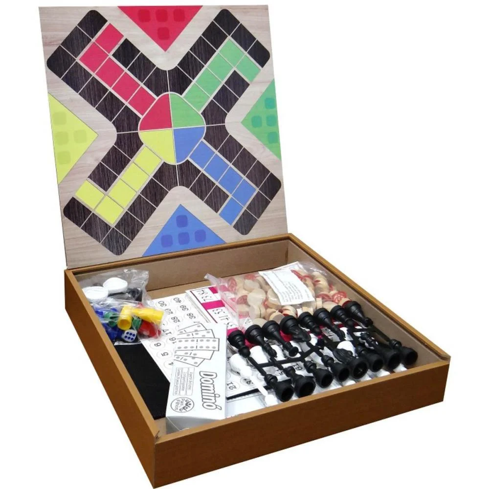 JOGO DE TABULEIRO 6 EM 1 DIVERSOS PAIS E FILHOS (UNIDADE) - imagem 4