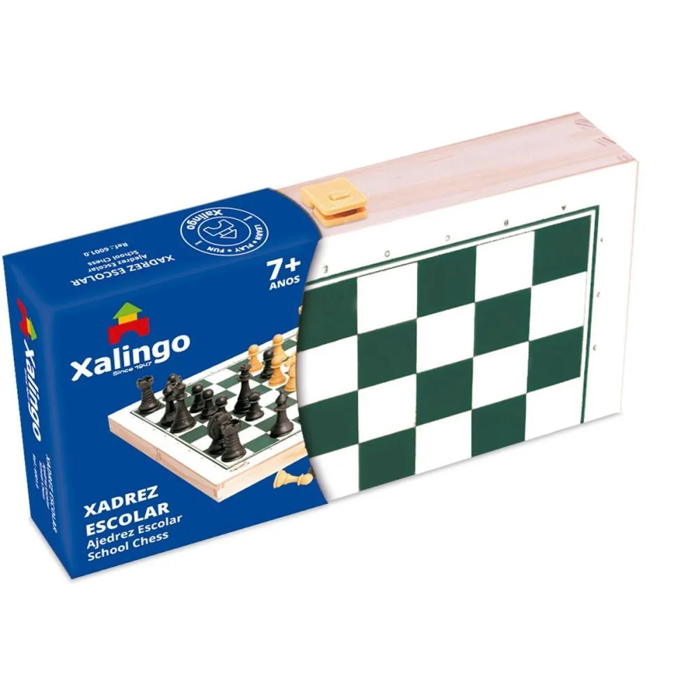 JOGO DE XADREZ CX.MADEIRA-PECAS.PLASTICAS XALINGO (UNIDADE) - imagem 4