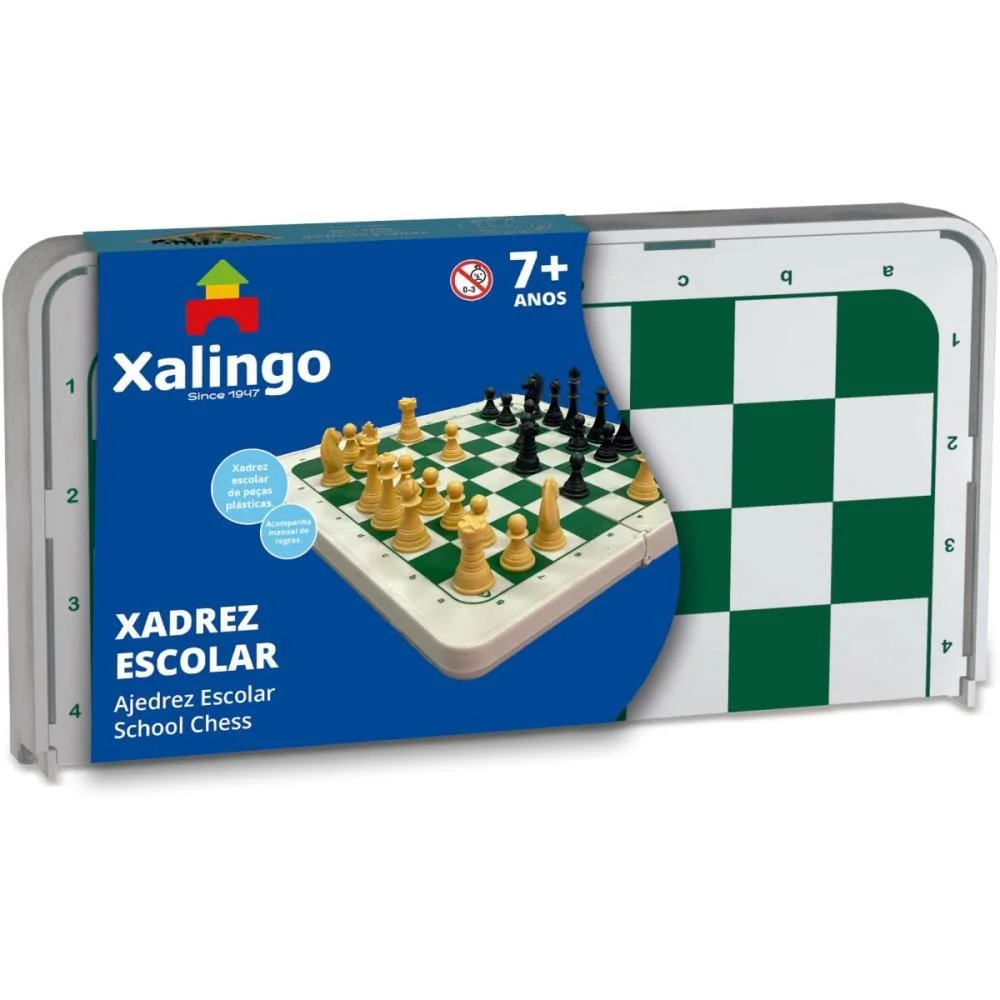JOGO DE XADREZ ESCOLAR (PLASTICO) XALINGO (UNIDADE) - imagem 3
