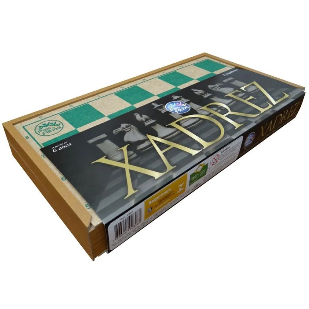 JOGO DE XADREZ OFICIAL CX EM MADEIRA 40CM PAIS E FILHOS (UNIDADE) - imagem 5