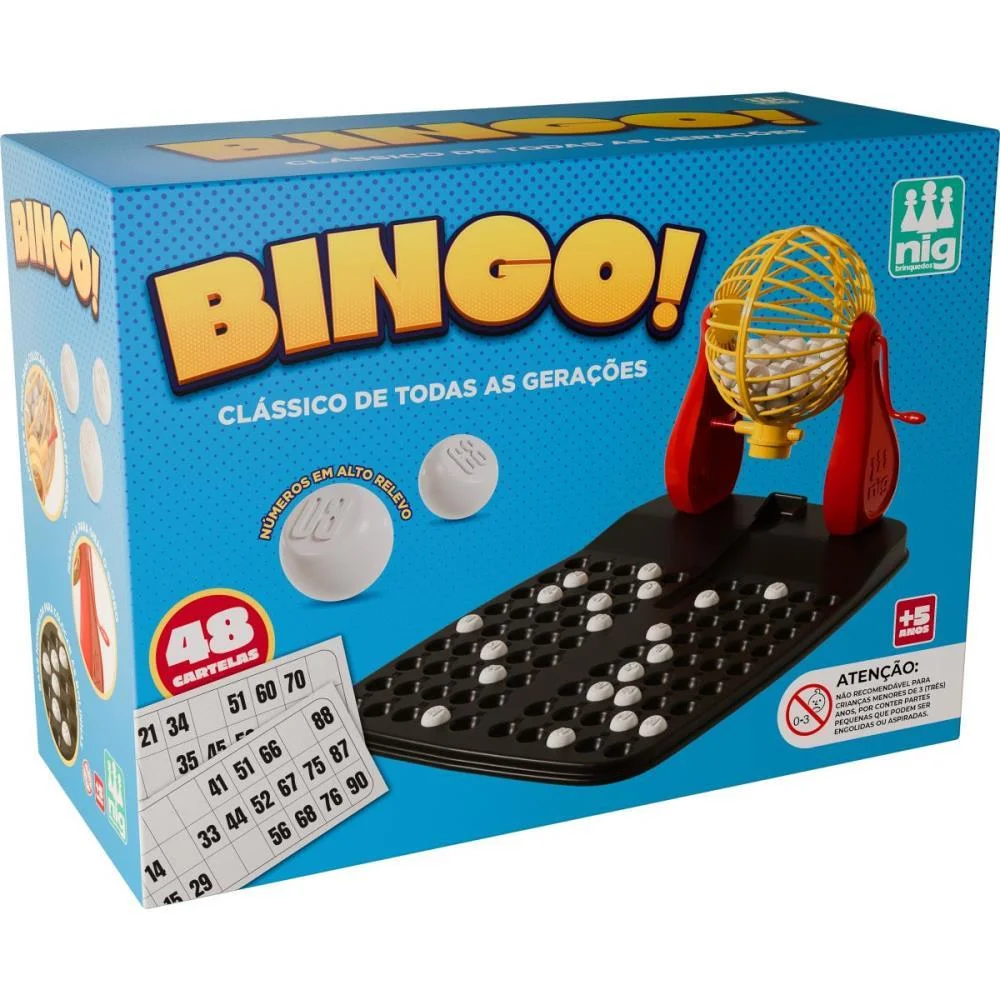 JOGO DE BINGO 48 CARTELAS NIG BRINQUEDOS (UNIDADE) - imagem 4