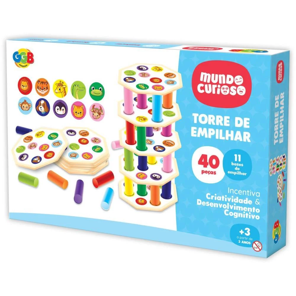 JOGO DIVERSO TORRE DE EMPILHAR DIVERTIDA GGB PLAST (UNIDADE) - imagem 2