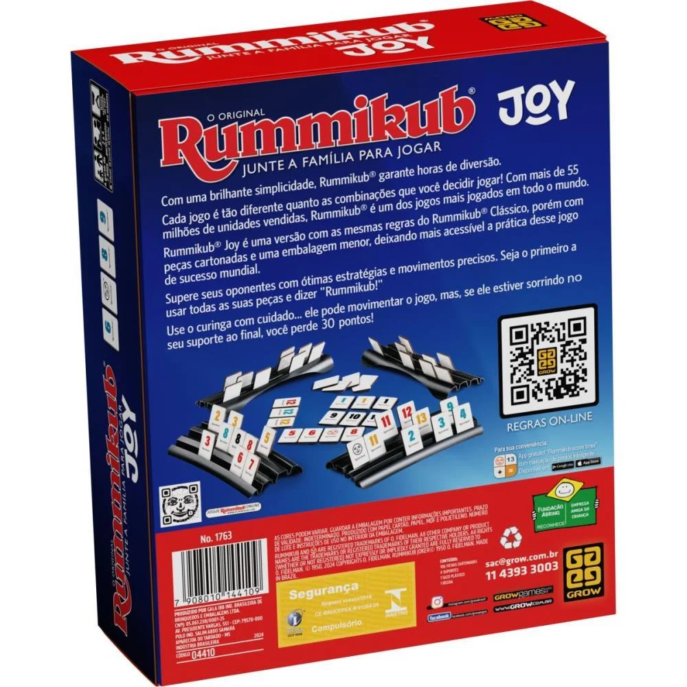 JOGO DIVERSO RUMMIKUB JOY GROW (UNIDADE) - imagem 5