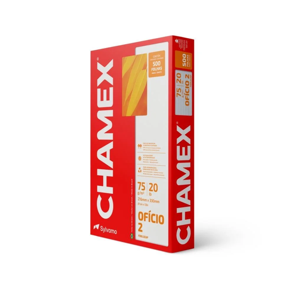 PAPEL SULFITE OFICIO 2 CHAMEX 75G 500 FOLHAS CHAMEX (PACOTE) - imagem 2