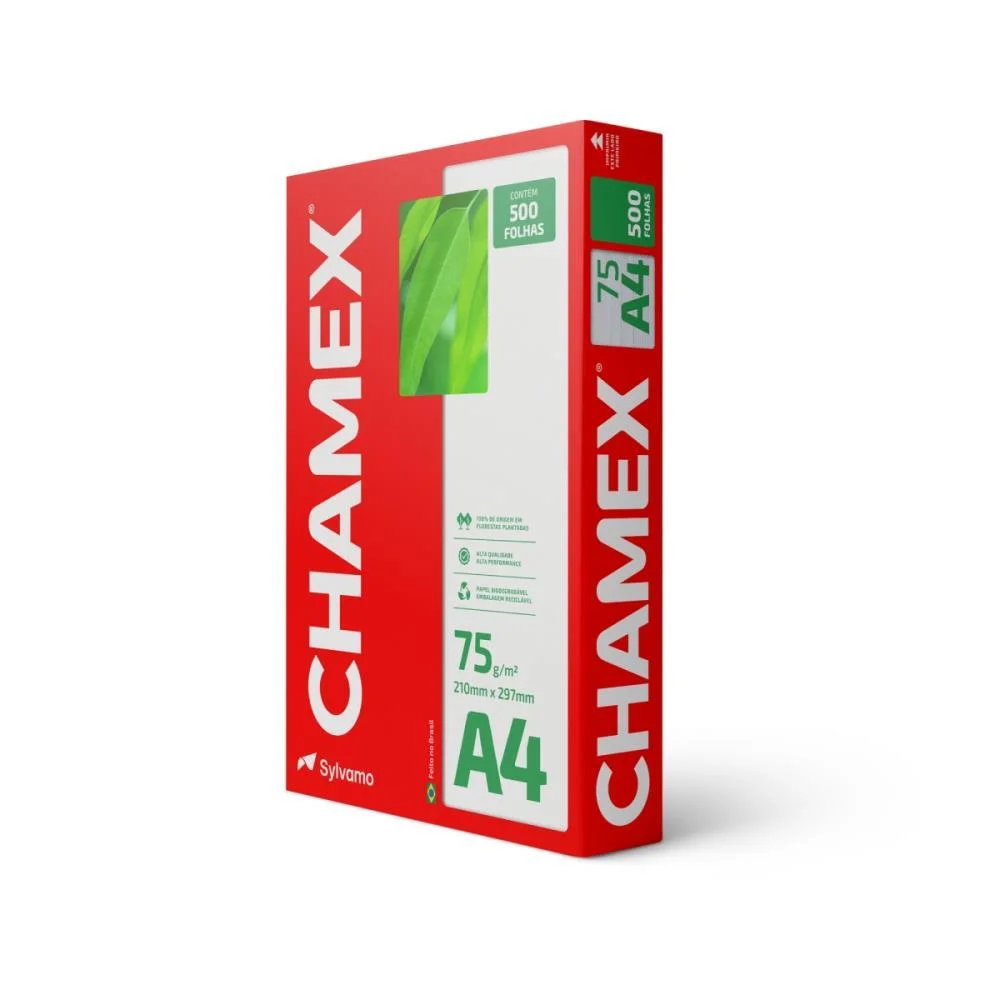 PAPEL SULFITE A4 CHAMEX 75G 10 PCTX500 FLS CHAMEX (CAIXA) - imagem 4