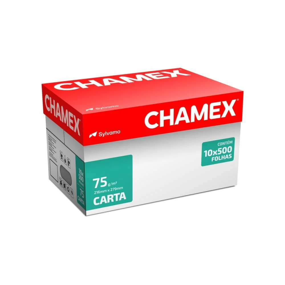 PAPEL SULFITE CARTA CHAMEX 75G 10 PCTX500 FLS CHAMEX (CX.C/10) - imagem 3