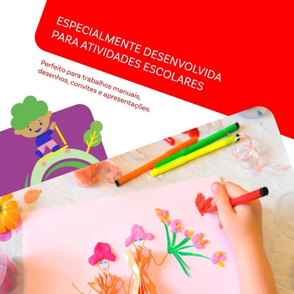 PAPEL SULFITE A4 COLORIDO CHAMEQUINHO 75G ROSA CHAMEX (PCT/100) - imagem 6