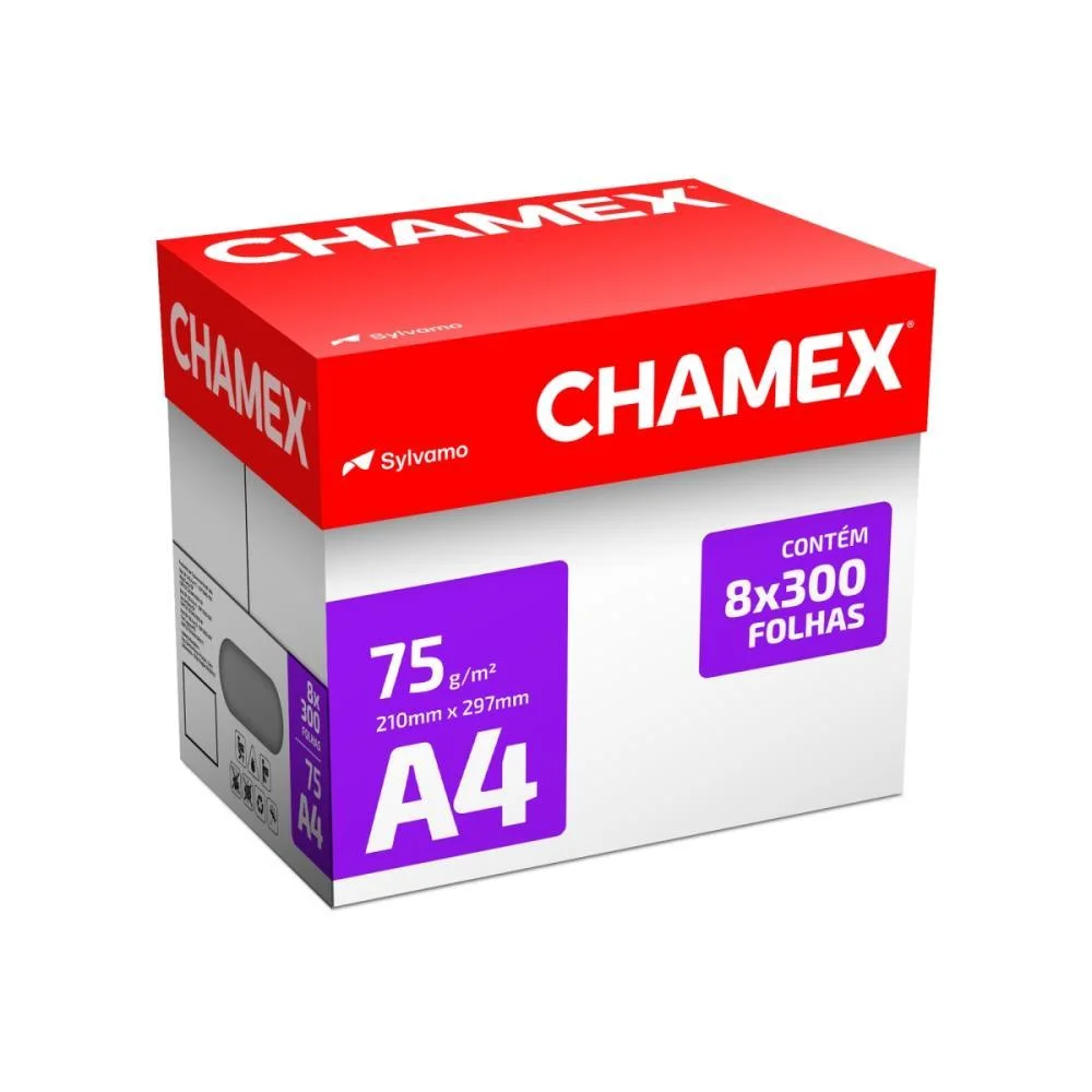 PAPEL SULFITE A4 CHAMEX 75G 08 PCTX300 FLS CHAMEX (CAIXA) - imagem 2