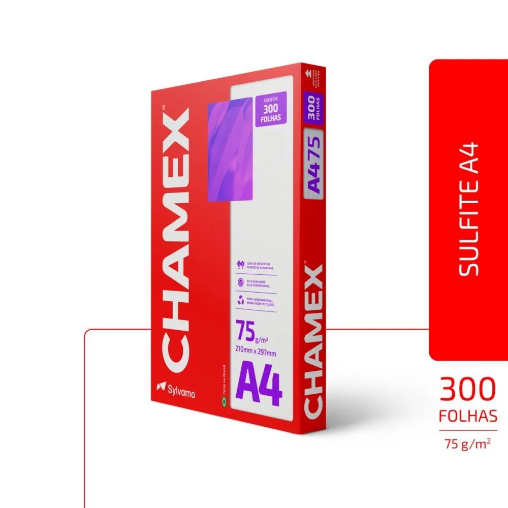 PAPEL SULFITE A4 CHAMEX 75G 08 PCTX300 FLS CHAMEX (CAIXA) - imagem 5