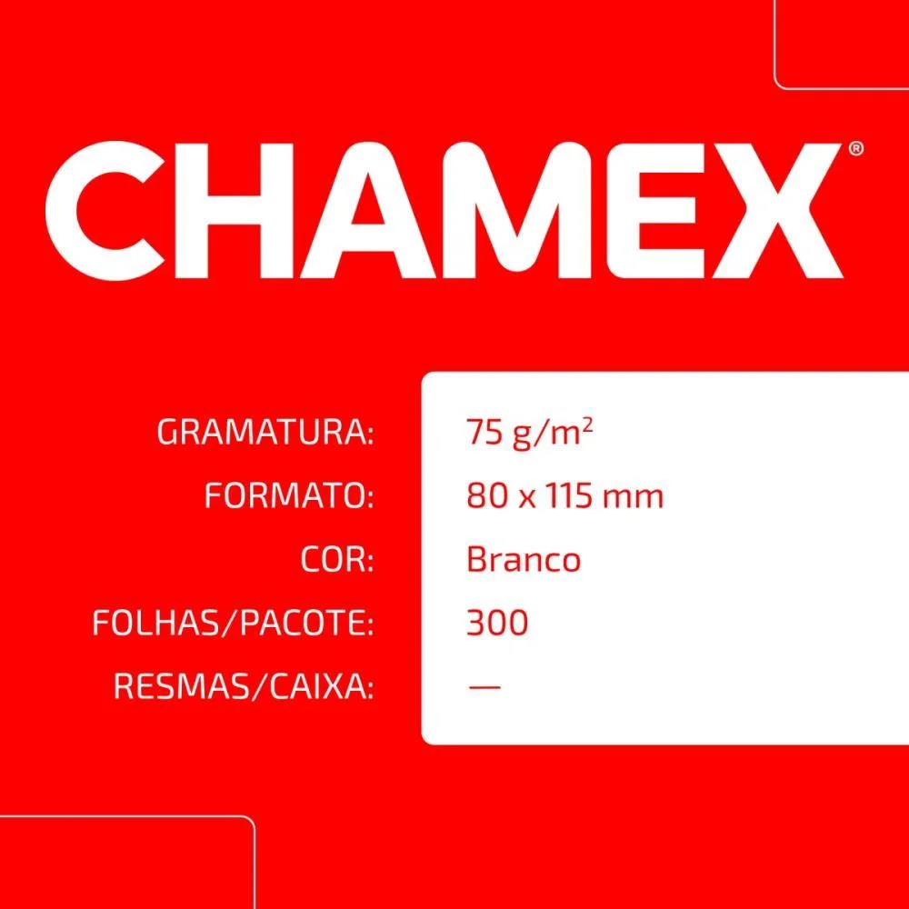 BLOCO DE ANOTACOES CHAMEX NOTES 80X115MM 300FLS. CHAMEX (CAIXINHA) - imagem 7